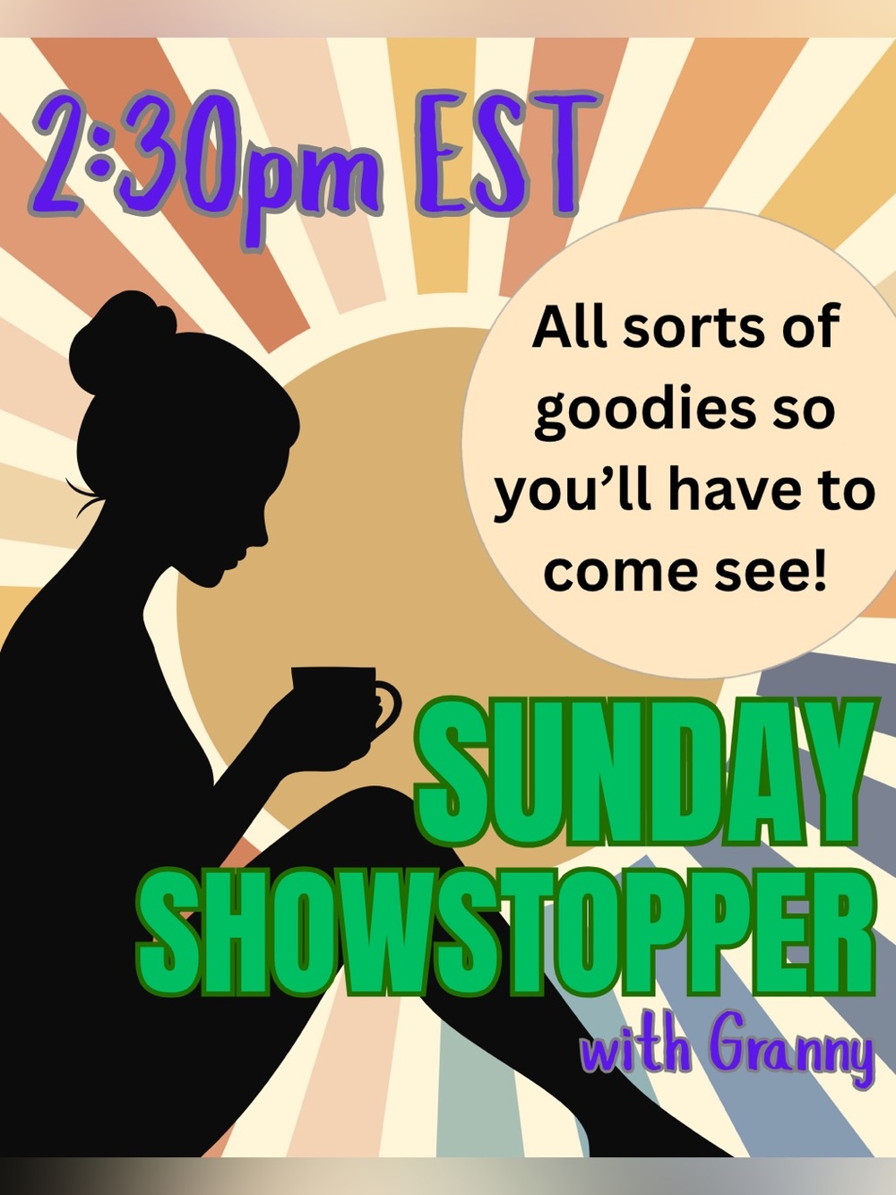 Sunday Showstopper Live Show Listing